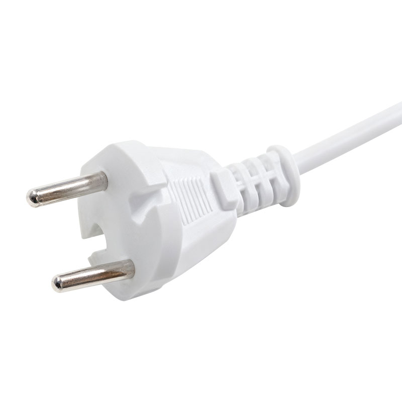 2-poliger Netzstecker nach europäischem Standard. Netzkabel