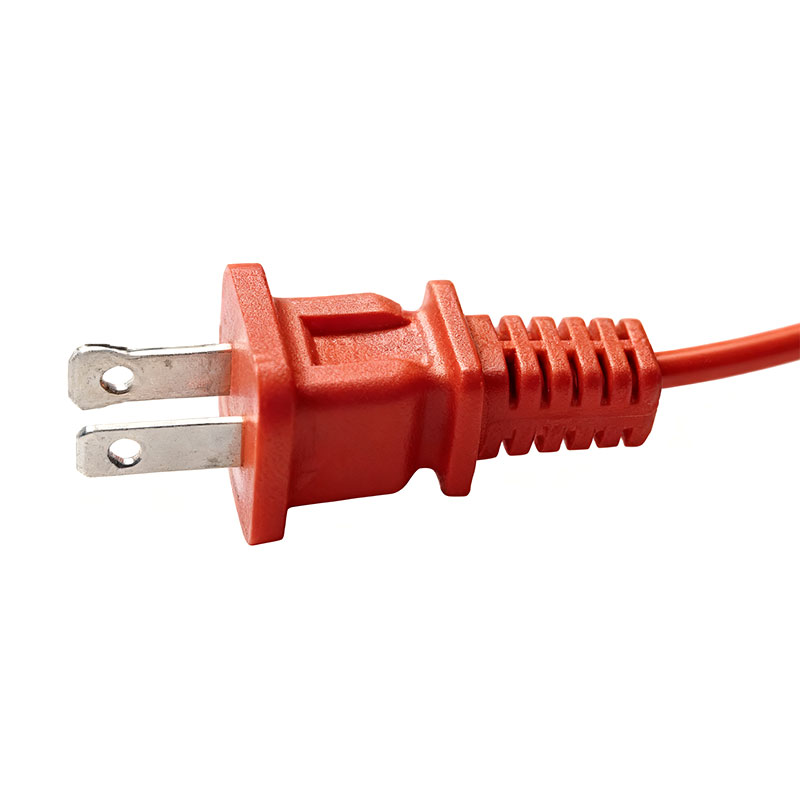 2-poliger Flachstecker nach amerikanischem Standard, 2-poliges rundes Netzkabel