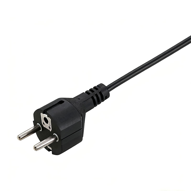 2-poliger Netzstecker nach europäischem Standard. Netzkabel
