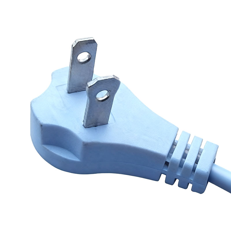 2-poliger Flachstecker nach amerikanischem Standard, 2-poliges rundes Netzkabel