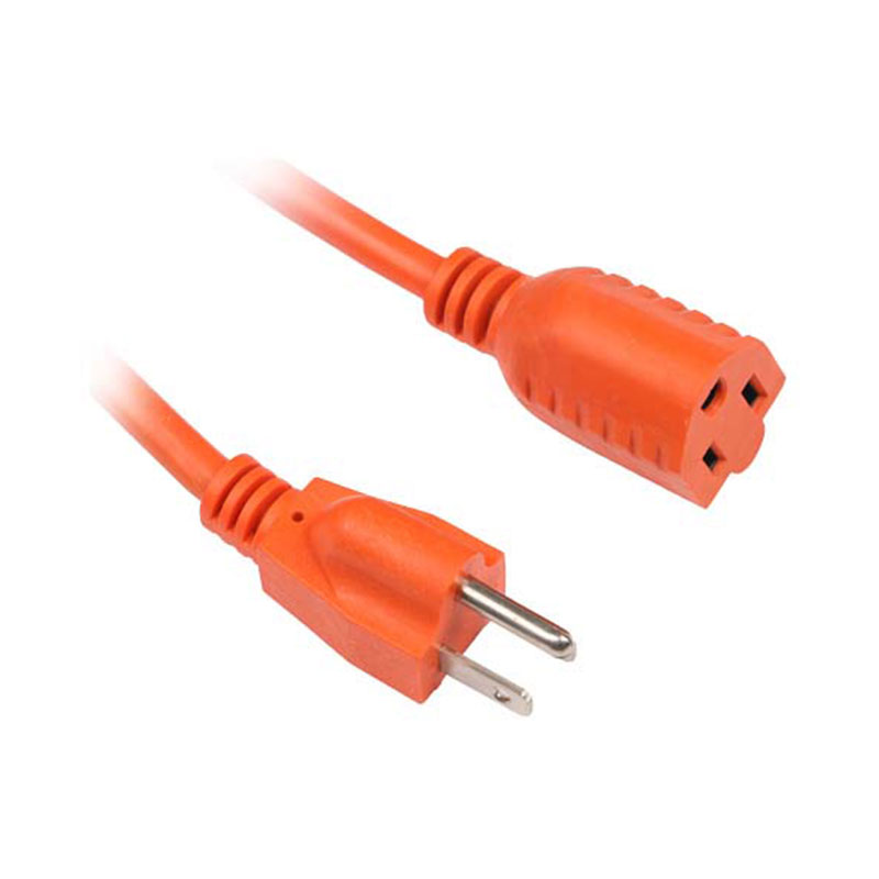 Langlebiges orangefarbenes Outdoor-Verlängerungskabel mit geerdetem Schutz FP-672