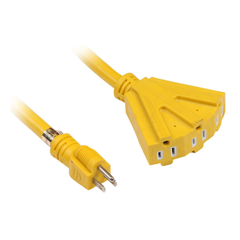 Robustes US-Stecker-Verlängerungskabel mit 3 Ausgängen FP-674, FP-678