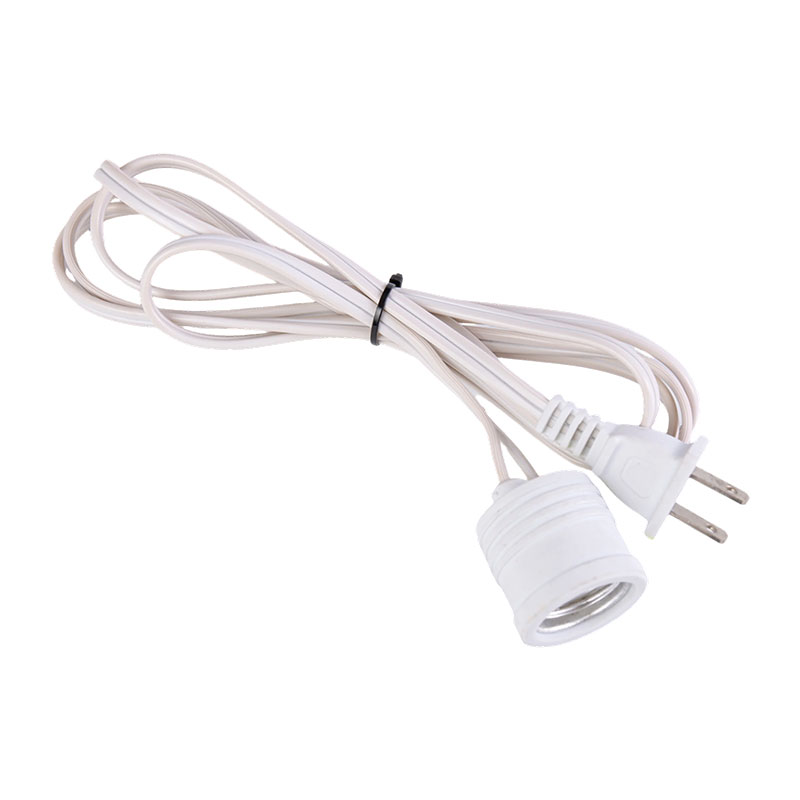 E27-Lampenfassung, Stromverlängerungskabel mit zweipoligem AC-Stecker FP-740